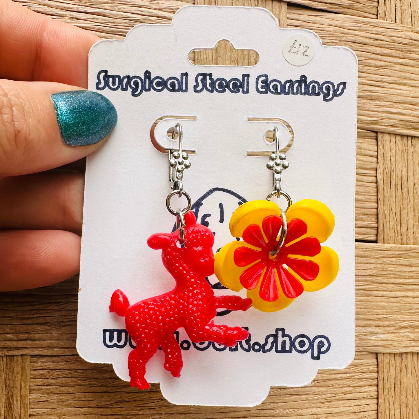 Upcycled Spring Lamb Earrings by Studio Burt