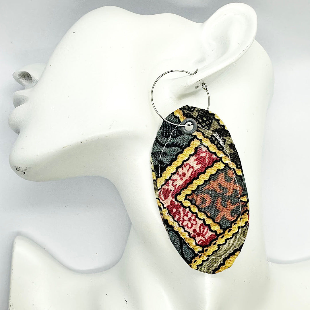 Upcycled Vintage Fabric Earrings by Studio Burt