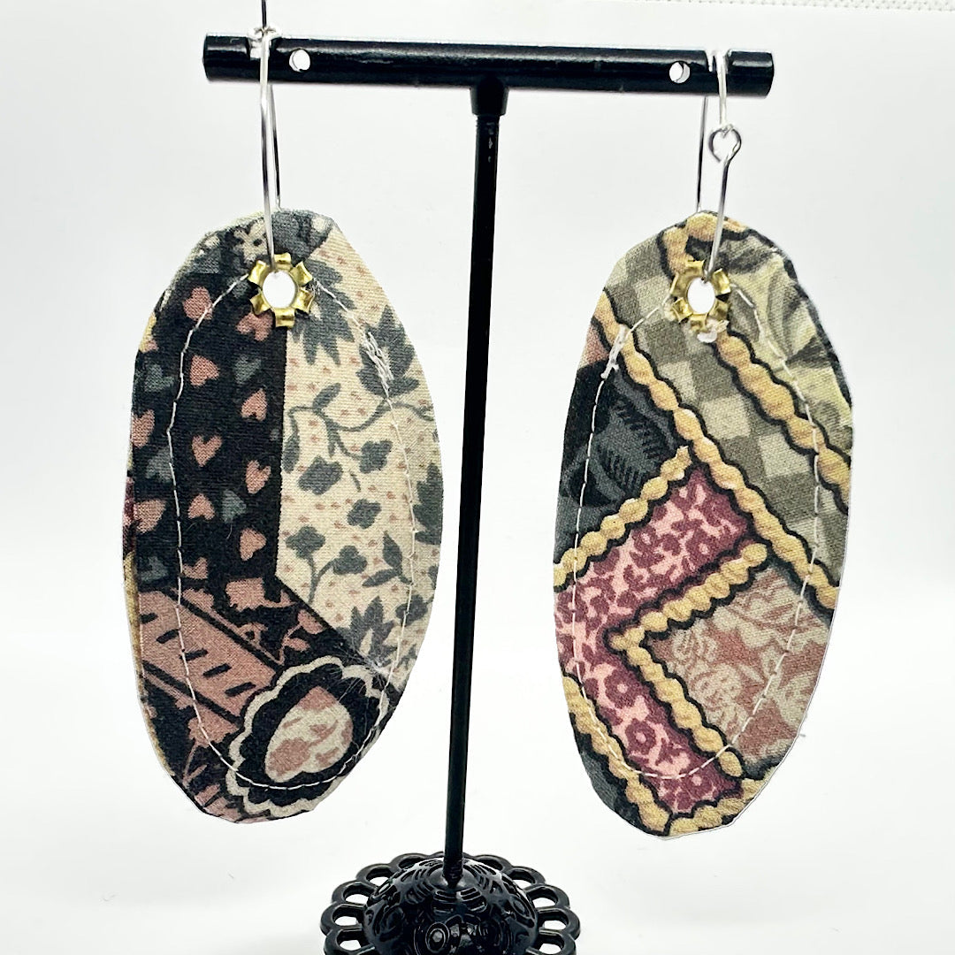 Upcycled Vintage Fabric Earrings by Studio Burt