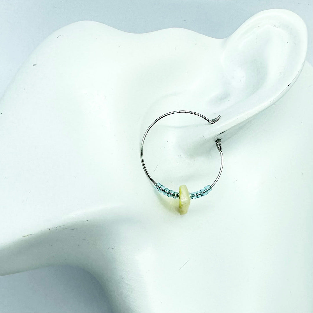 Glass Bead Hoop Earrings by Studio Burt