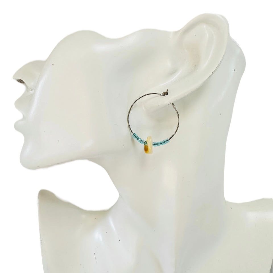 Glass Bead Hoop Earrings by Studio Burt