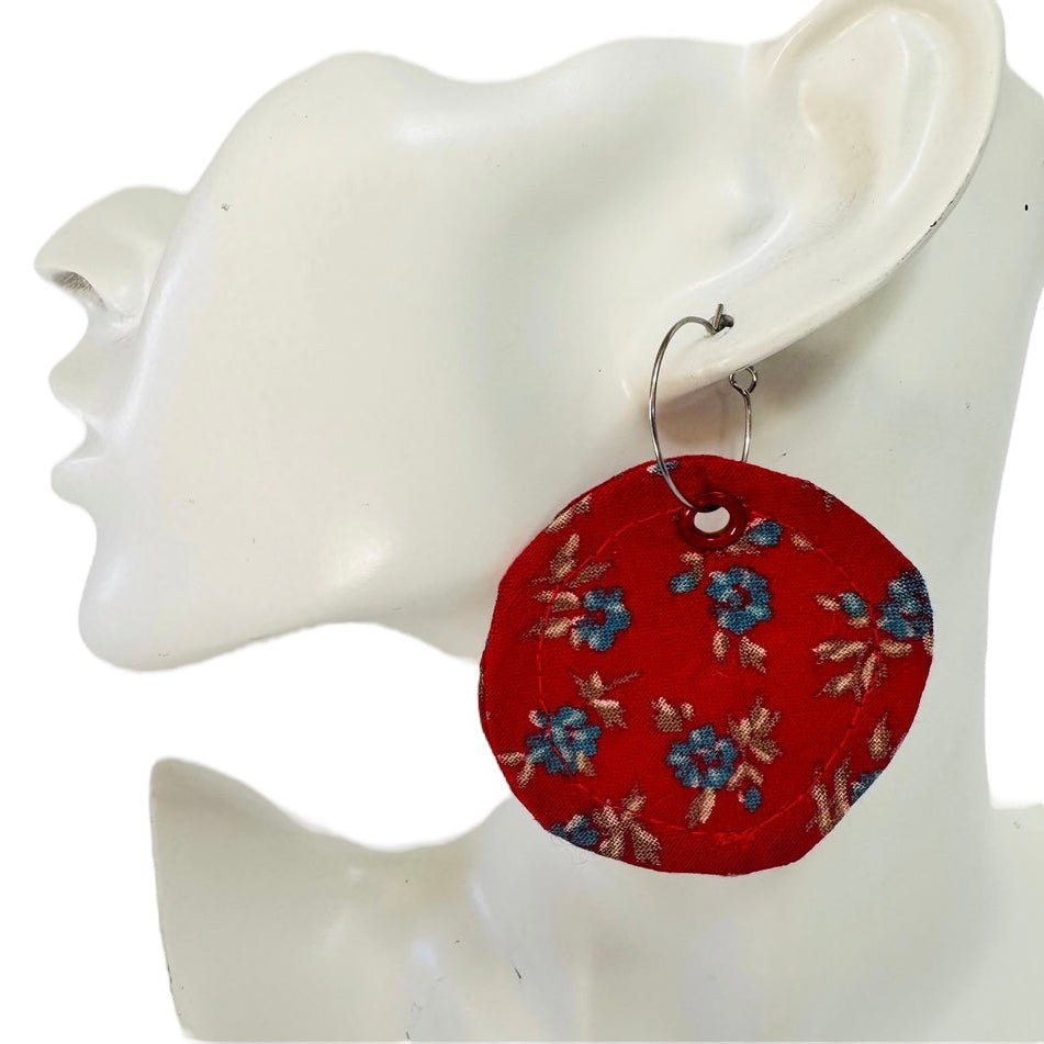 Floral Vintage Fabric Earrings by Studio Burt