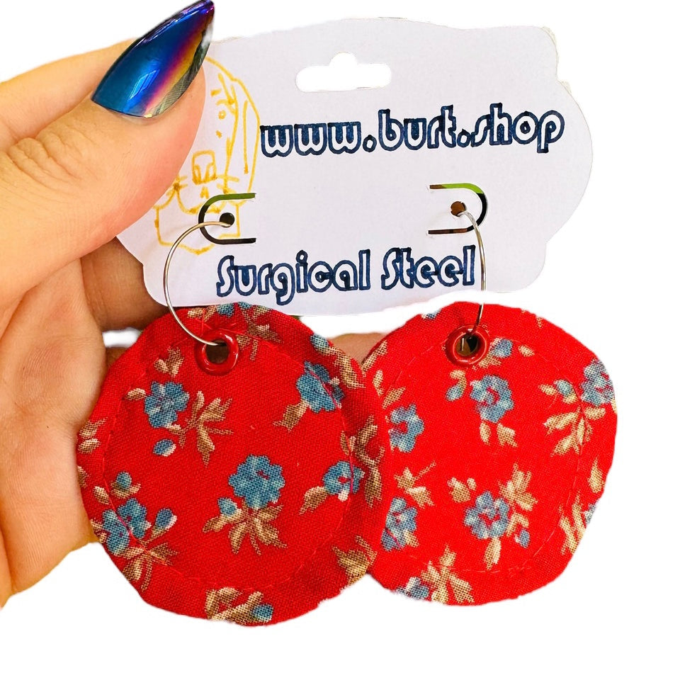 Floral Vintage Fabric Earrings by Studio Burt