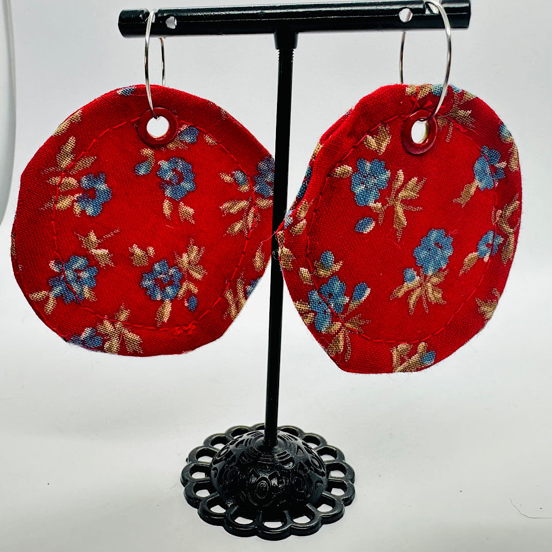 Floral Vintage Fabric Earrings by Studio Burt