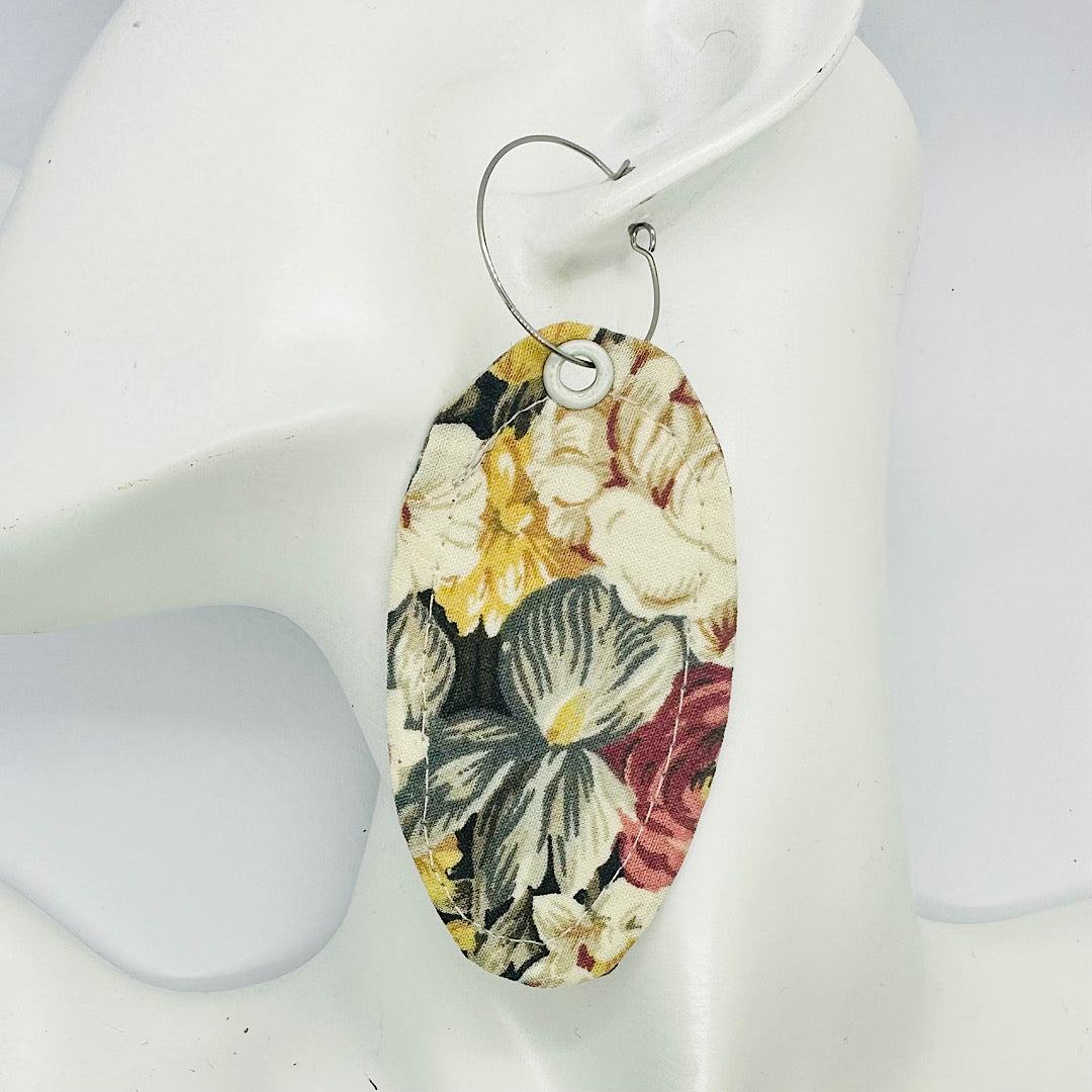 Floral Vintage Fabric Earrings by Studio Burt