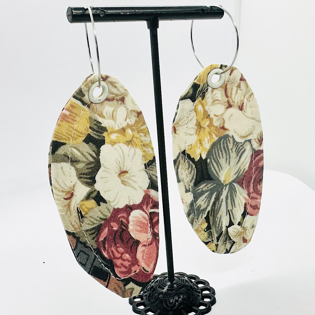 Floral Vintage Fabric Earrings by Studio Burt